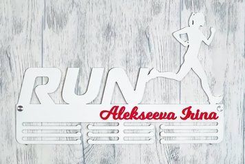 Медальниця біг, легка атлетика Ірина 50смх35см біла (Medalnutsa-0602-92) 0702Medalnitsa_big_790_13 фото
