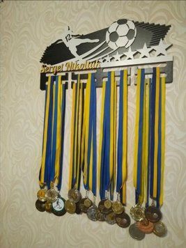 Медальниця футбол Сергій 50смх35см чорна (Medalnutsa-0602-252) doub_0702Medalnitsa_football_790_36 фото