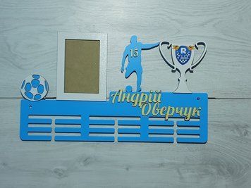 Медальниця футбол Андрій 50смх35см блакитна (Medalnutsa-0602-223) doub_0702Medalnitsa_football_790_7 фото