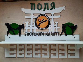Підставка для медалей карате поля 50смх35см біла (Medalnutsa-0602-561) doub_0702Medalnitsa_karate_920_6 фото
