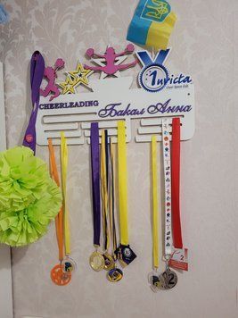 Медальниця чирлідинг Анна 50смх35см біла (Medalnutsa-0602-156) doub_0702Medalnitsa_churlidung_790_9 фото