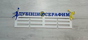 Медальниця волейбол індивідуальна 50смх35см біла (Medalnutsa-0602-890) doub_0702Medalnitsa_voleyball_790_2 фото
