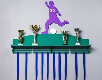 Підставка для медалей футбол індивідуальна 50смх35см зелена (Medalnutsa-0602-340) doub_0702Medalnitsa_football_920_89 фото